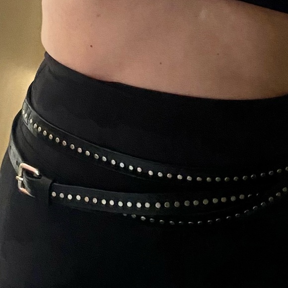 Post and Co. Leather and nickel studded belt from Tuscany ? main image 4